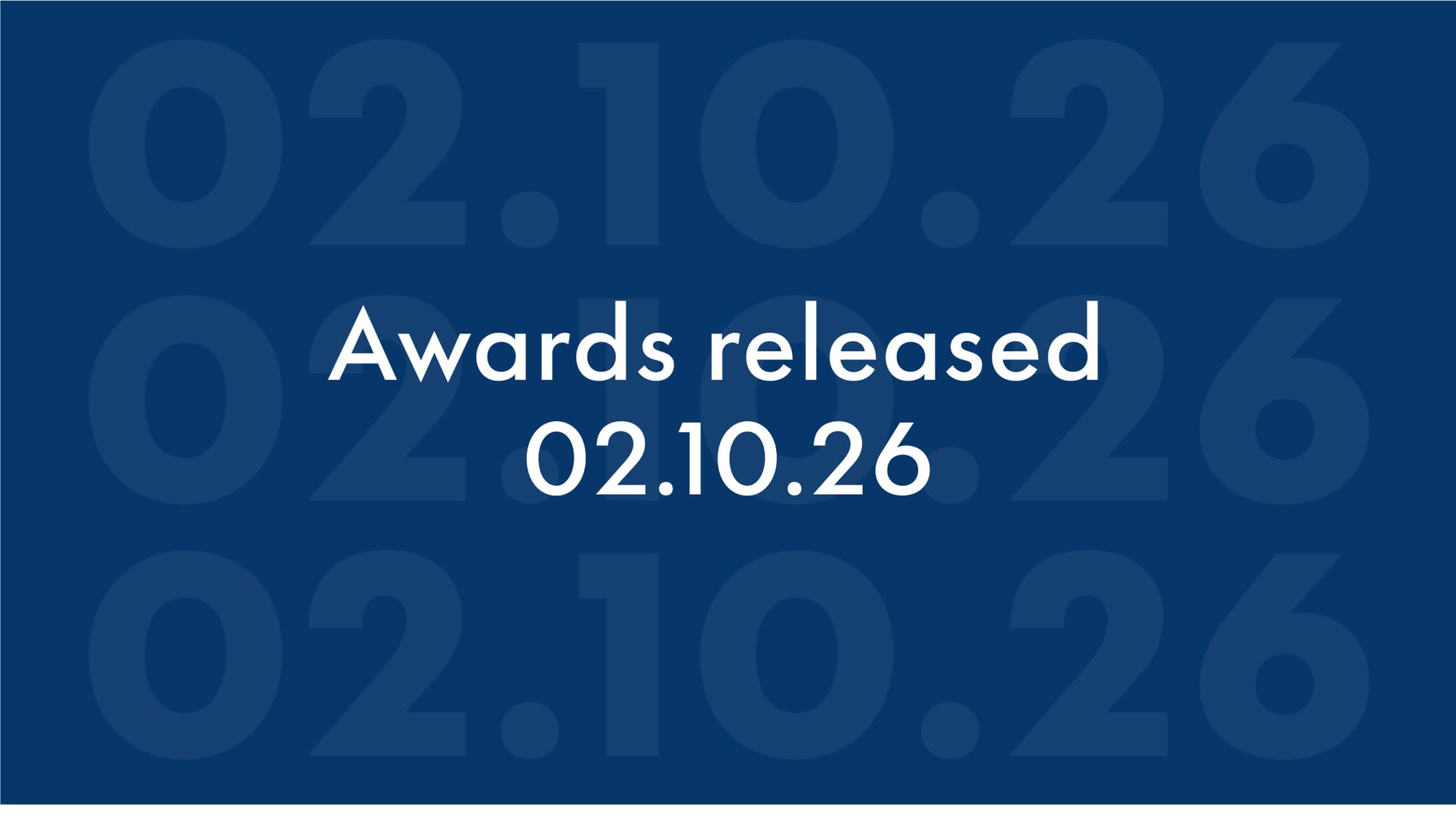 Dates for your calendar